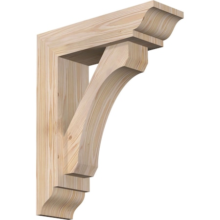 Ekena Millwork Legacy Traditional Smooth Bracket w/ Offset Brace, Douglas Fir, 5 1/2"W x 18"D x 22"H BKT0604X18X22LEC01SDF